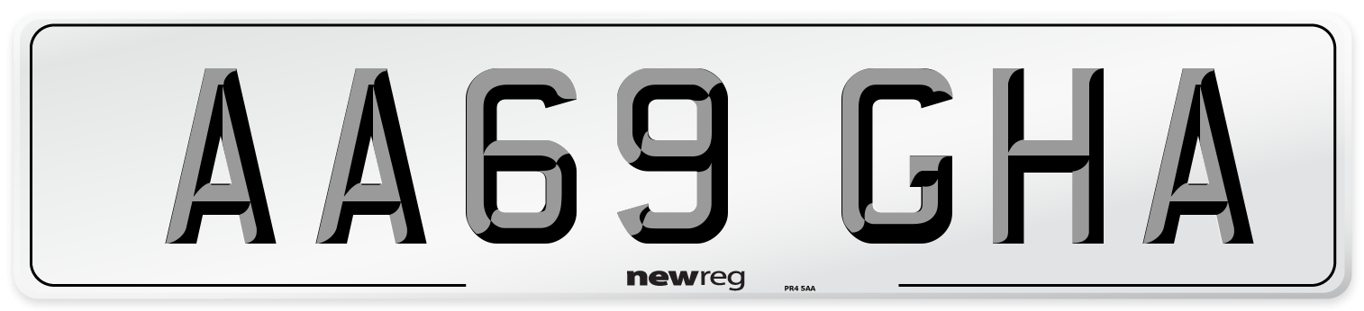 AA69 GHA Number Plate from New Reg